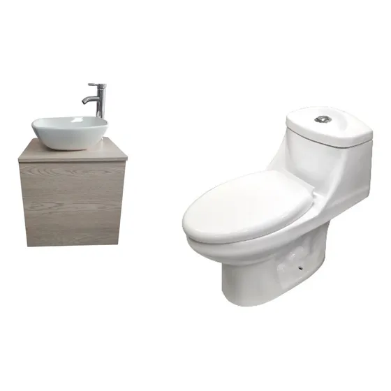 Sanitario Inodoro One Piece Ecológico Blanco Con Gabinete
