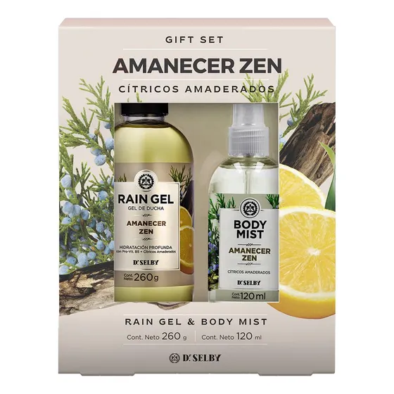 Set Gel De Ducha Rain Gel Amanecer Zen 260g + Bodymist 120ml
