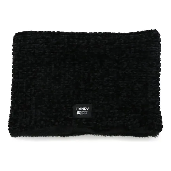 Cuello Tejido Lana Hombre Mujer Otoño Invierno Doble Faz New Color Negro