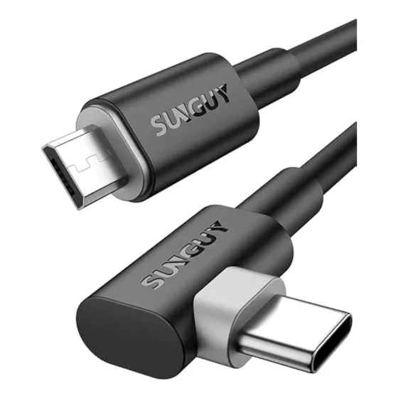 Sunguy Paquete De 2 Cables Usb C Micro Usb Otg De