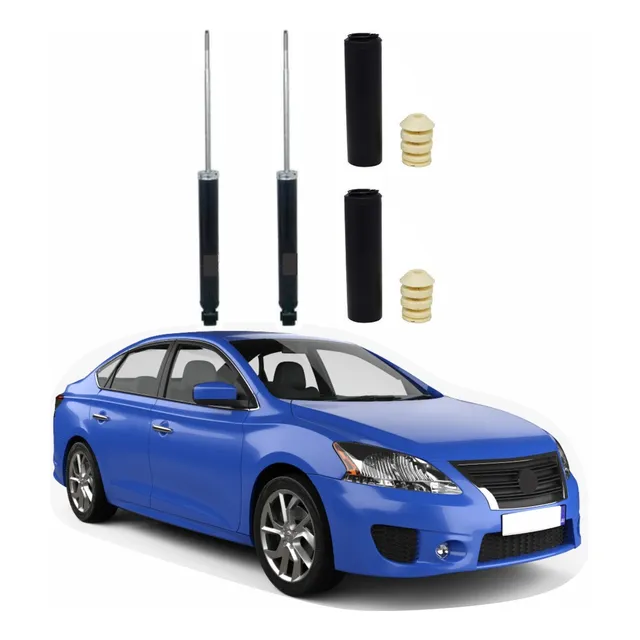 Par Amortecedor Traseiro Sentra 2014 2015 2016 Nakata + Kit 