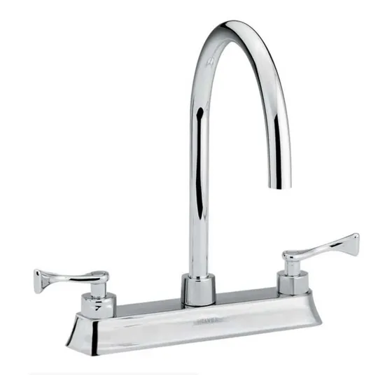 Llave Mezcladora Para Fregadero Helvex Albatros Hm-37 Cromo Acabado Cromado