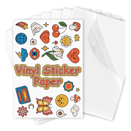 Vinil Imprimible Adhesivo Inkjet Transparente 20 Hojas Carta Mecolour