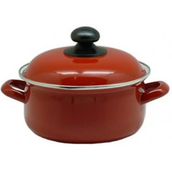 Olla Cacerola Vintage Esmaltada Rojo 22cm Condor // Ferrenet