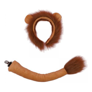 3 Lion Tail Ears Set Fancy Dress Jungle Headwear Para Fiesta 3 Lion Tail Ears Set Fancy Dress Jungle Headwear Para Fiesta