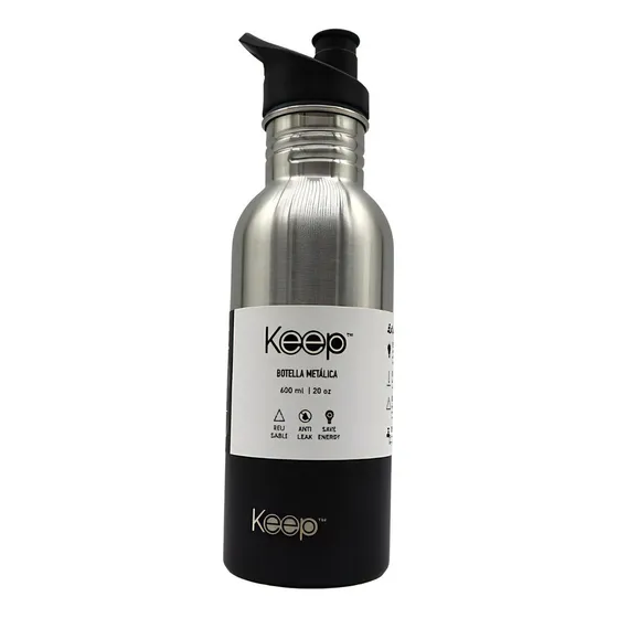 Botella De Agua Deportiva Metálica Keep Gym Alba Hogar