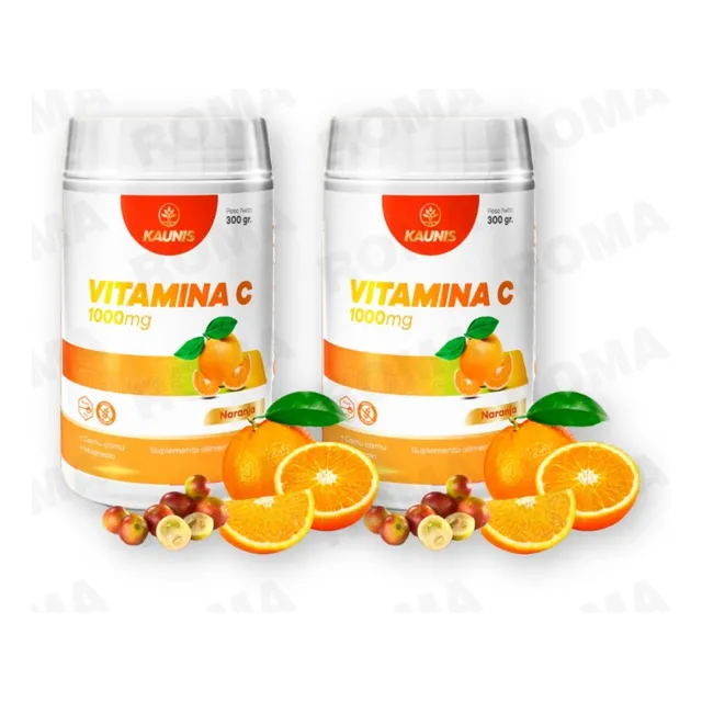 Pack 2 Vitamina C En Polvo 600g Kauinis