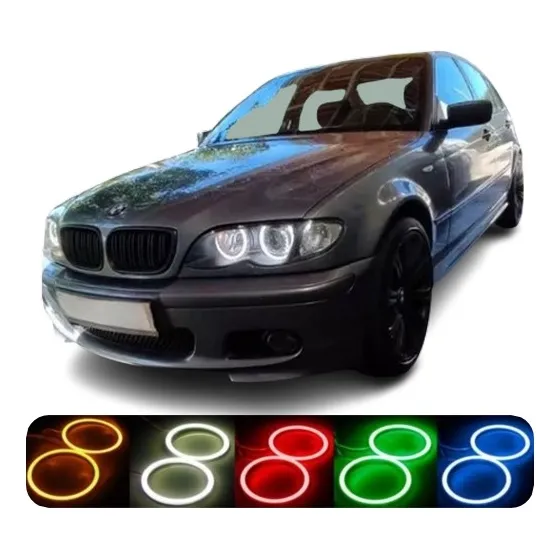 Angel Eyes Expamp Rgb P/ Bmw E46 - Muda De Cor C/ Controle