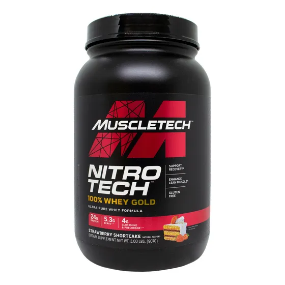 Muscletech Nitro Tech 100% Whey Gold Proteína Frutilla 907g