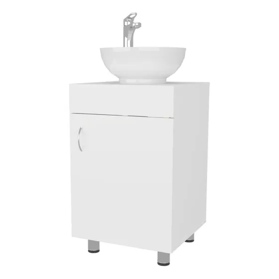 Mueble Lavamanos Tacna, Blanco Kronos, Incluye Lavamanos Cantidad De Agujeros Para Grifería Un Agujero Bacha . Mueble Blanco Kronos