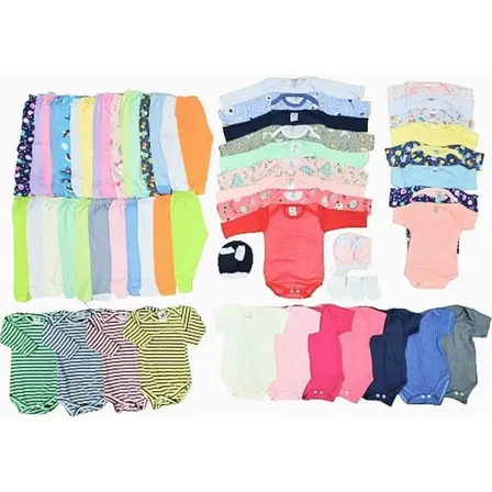 Kit Enxoval 15 Peças Bebê Algodão