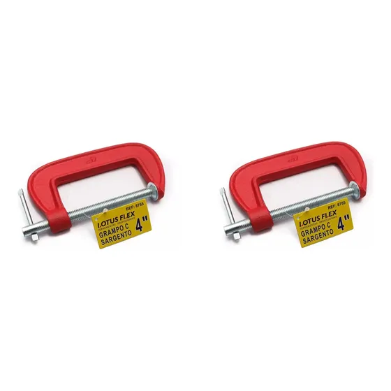 2 Grampos Sargento Tipo C Forjado 4 Pol