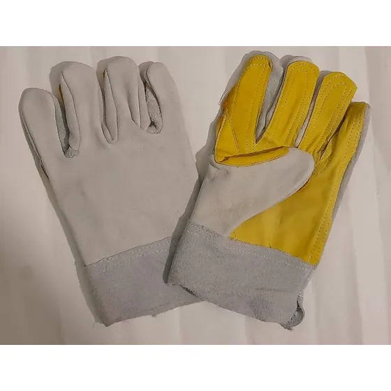 Guantes Carnaza Corto Reforzado En  Palma Y 5 Dedos  Vaqueta