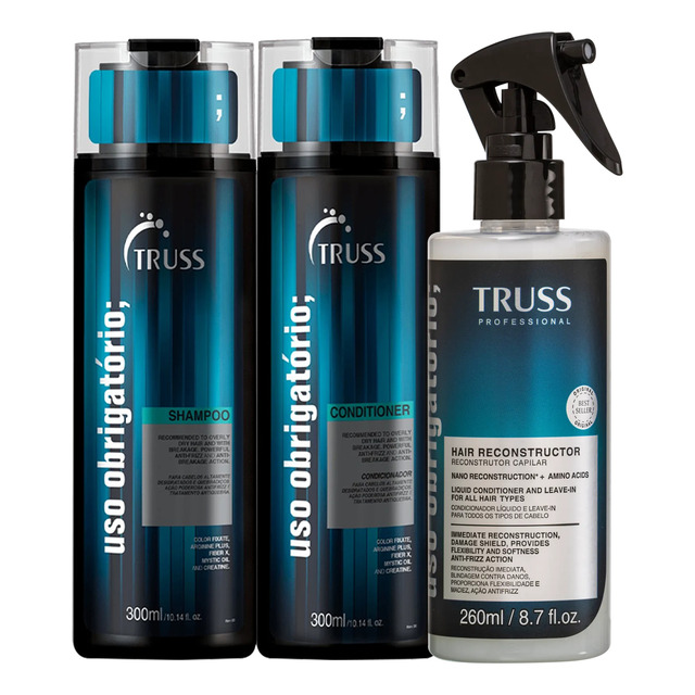 Truss Uso Obrigatório Kit Com 3 Produtos (sh+cd+fluido) Truss Uso Obrigatório Kit Com 3 Produtos (sh+cd+fluido)