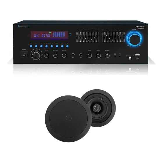Technical Pro Rx55uribt Cine Casa+ 2 Altavoz Techo Negro