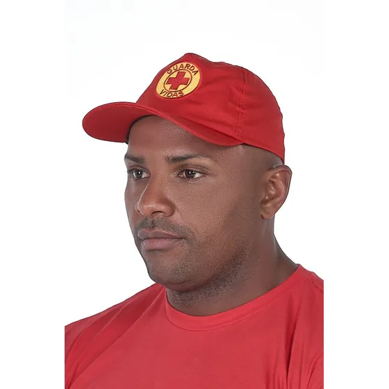 Boné Guarda Vidas - Ajustável - Ripstop - Vermelho