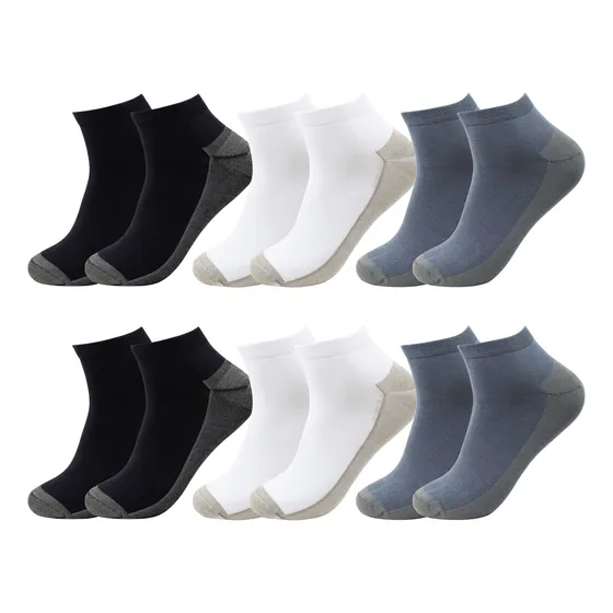 X6 Calcetines Tobilleras Bambú +cobre Sin Costura Hombre