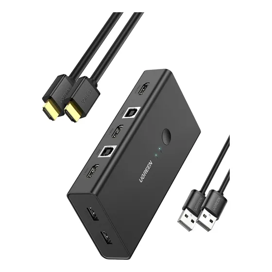 Switch Kvm 2 Puertos Hdmi 4k Hdcp Hdr