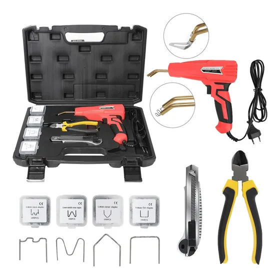 Kit De Soldador De Plástico De 100 W Con 400 Grapas 110v Color Rojo