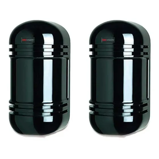 Barrera Infrarroja Hikvision Exterior Alarma 60m Doble Haz 