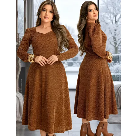 Vestido Longo Moda Evangélica Lanzinha Frio Inverno Casual