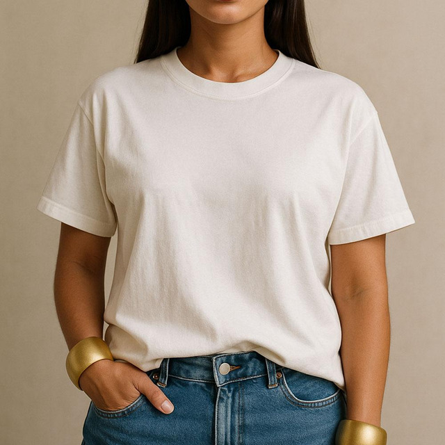 Camiseta Feminina Lisa 100% Algodão 30.1 Premium Casual Novo