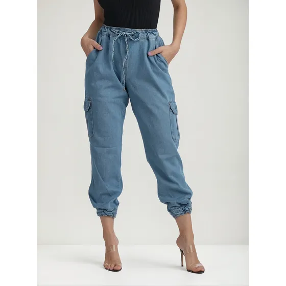 Calça Jeans Jogger Mom Estilo Boyfriend Feminino Com Lycra