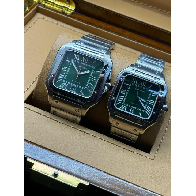 Reloj Cartier Santos De Lujo Para Pareja