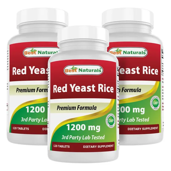 Suplemento Best Naturals De Arroz De Levadura Roja 1200 Mg 1
