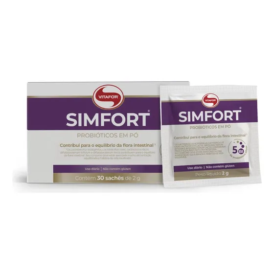 Simfort 60g Probiótico 30 Sachês - Vitafor