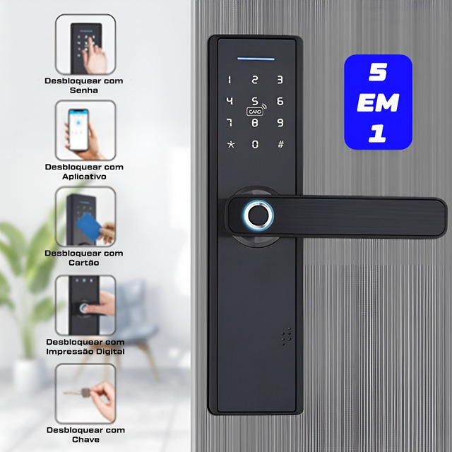 Fechadura Eletrônica Digital Smart Touch Senha E Biometria Fechadura Eletrônica Digital Smart Touch Senha E Biometria
