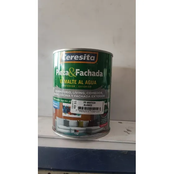 Esmalte Al Agua Pieza Y Fachada Ceresita Litro Blanco