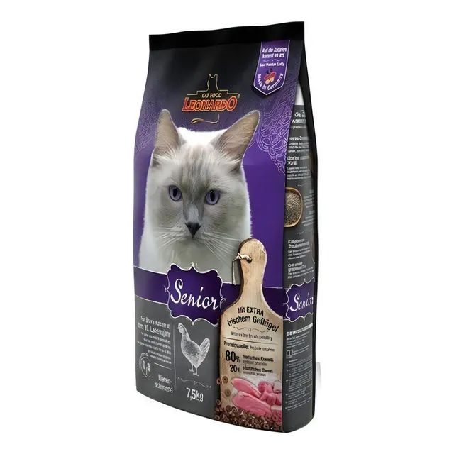 Alimento Leonardo Senior Senior para gato senior sabor pollo de 7.5 kg