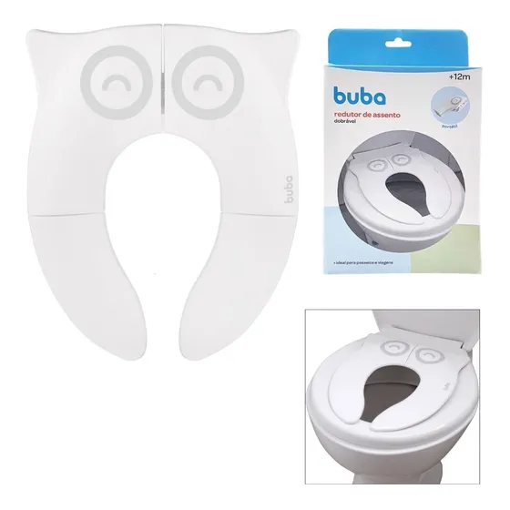 Redutor De Assento Portátil Buba Dobrável Infantil Viagem Cor Branco