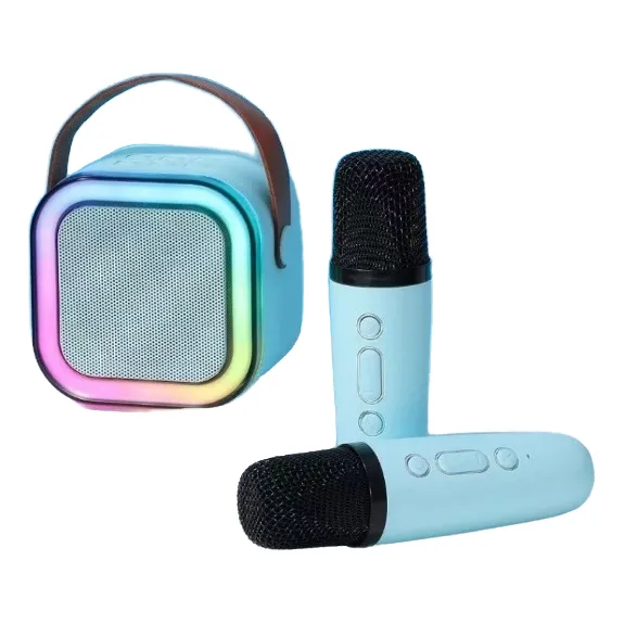 Karaoke Caixa De Som Bluetooth Portátil Microfone Sem Fio