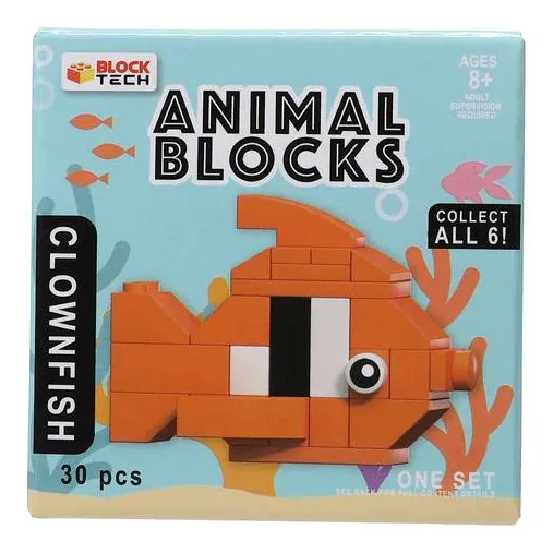 Bloques Figuras Animal Pez Payaso Blocks Set Construcción 