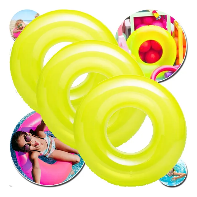 Kit 3 Boias Neon Circular Inflável Pool Party Festa Piscina