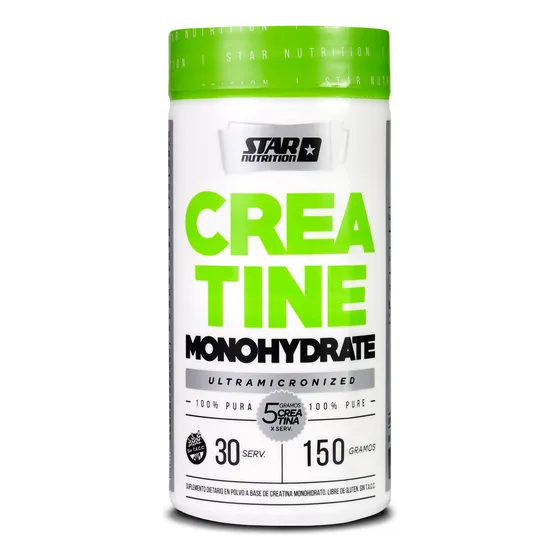 Creatina En Pote Monohidratada Star Nutrition 150g Sin Sabor Sabor Neutro