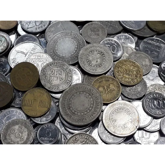 Lote Com 130 Moedas Antigas Sem Repetir Data Para Coleção