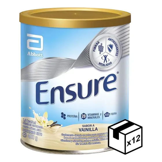 Pack 12 Ensure Polvo 400g Multivitaminas Y Multiminerales