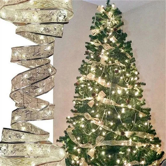 Luz Decorativa Para Arbol Navidad Led Pie Cinta Alambre Casa