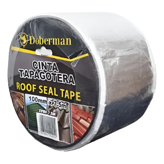 Cinta Tapagotera Impermeable 7,5mts 4'' Aluminazada Doberman