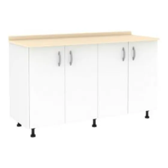 Modulo Base De Cocina 1,50 Metros. Blanco