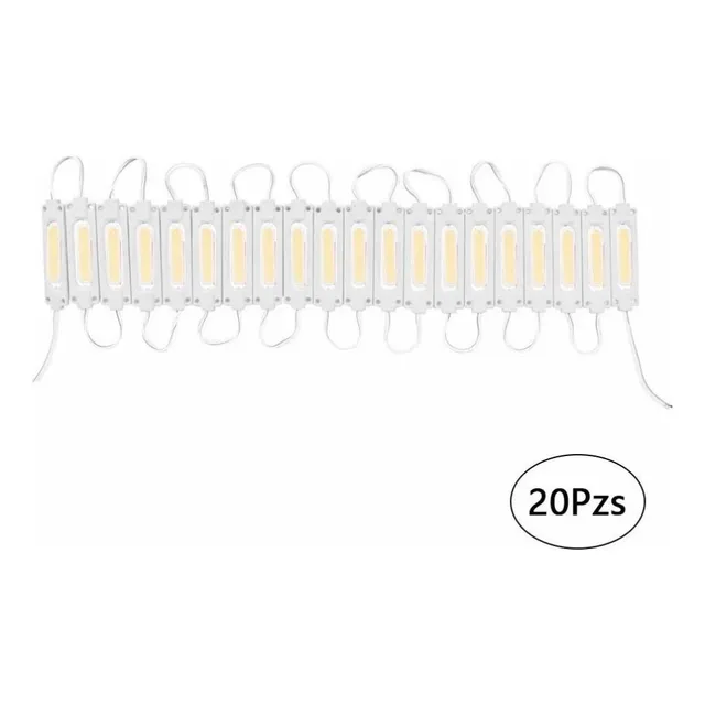 20 Módulos De Led 5730 Encapsulados Reforzados Blanco Módulo Óptico De Palabra Con Lente Cob De 6 Núcleos Y Sustrato De Aluminio De 2 W, Abs Resistente Al Agua DNBEMN