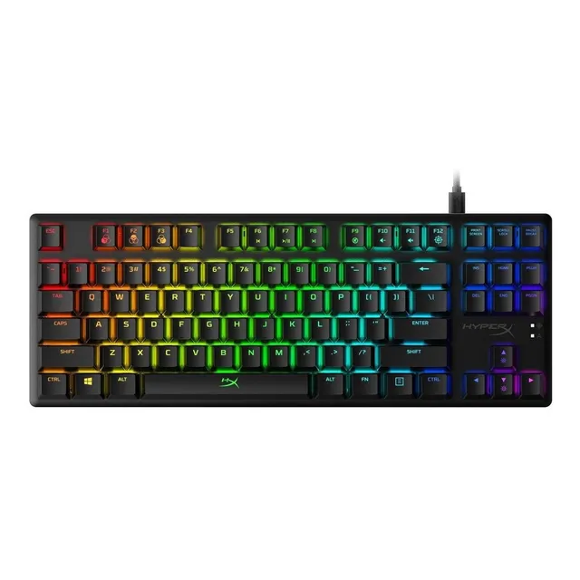 Teclado Gamer Hyperx Alloy Origins Core Blue Inglés Rgb Color del teclado Negro Idioma Inglés US