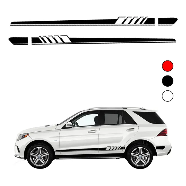 Par Stickers Calcomanias Para Auto Vinil Franjas Laterales
