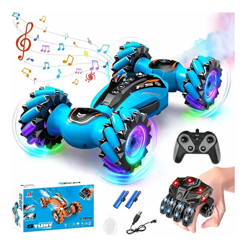Carrinho de Controle Remoto 360º Gira com Azul Pirueta Quick Run