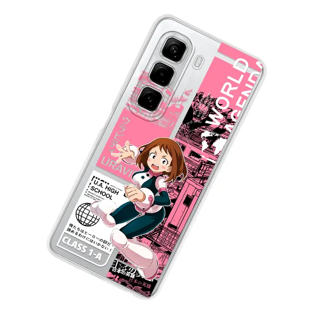 Funda Para Infinix Uravity Ochaco Uraraka Clase 1-a Zero Garvity My Hero Academia Boku No Hero Anime