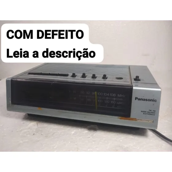 Rádio Relógio Despertador Panasonic Rc 6094 - Com Defeito 