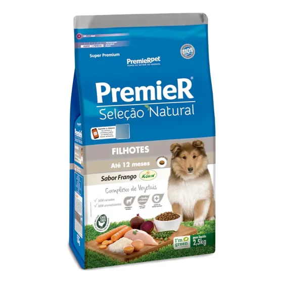 Ração Premier Seleção Natural Cães Filhotes 2,5kg